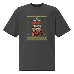 image of black santa tee shirt for christmas